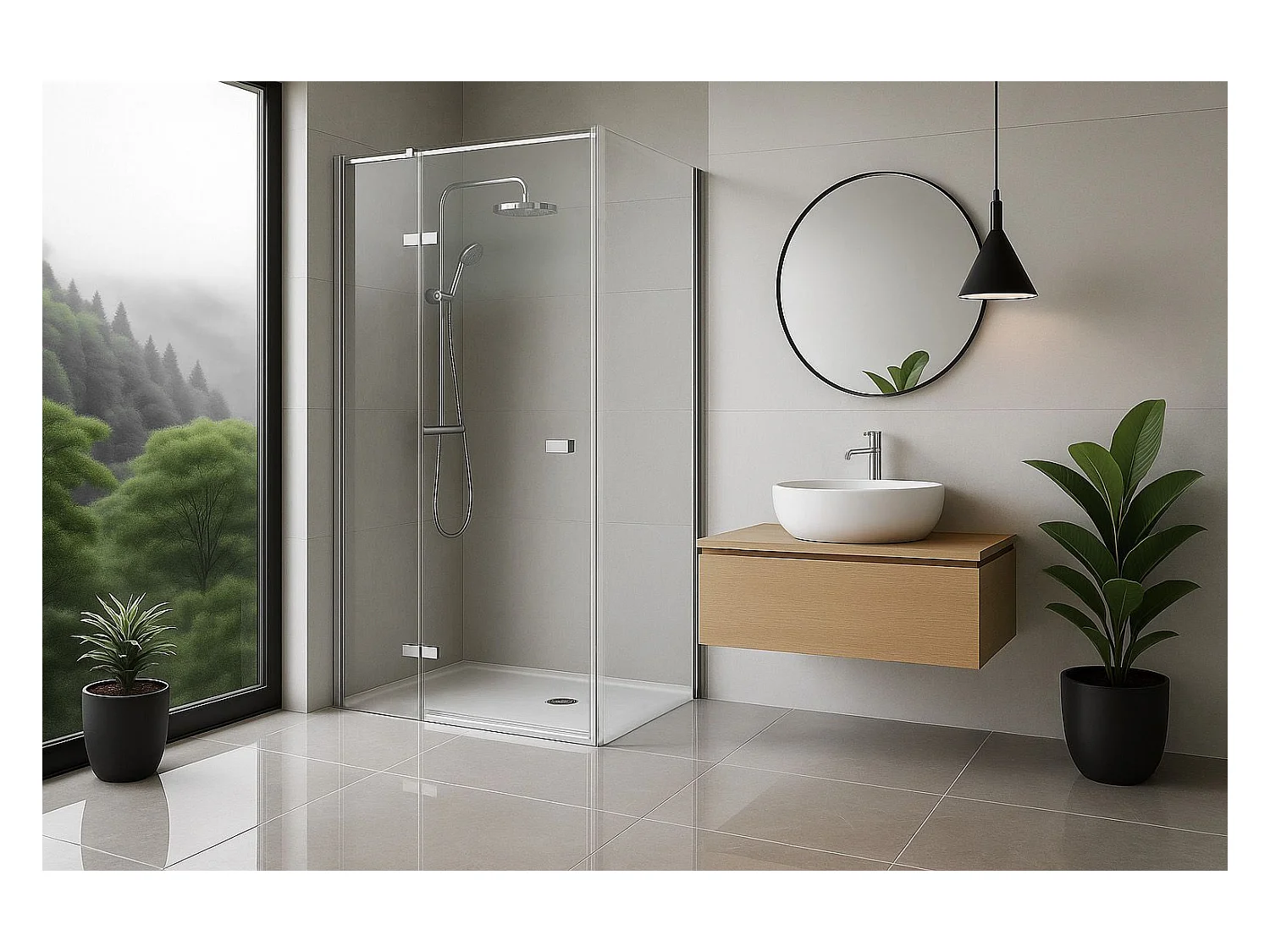 Duschkabine Rea Atlas  Chrome 120X100 Right