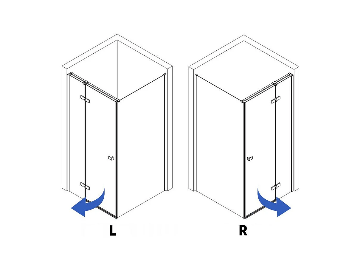 Duschkabine Rea Atlas  Chrome 120X100 Right