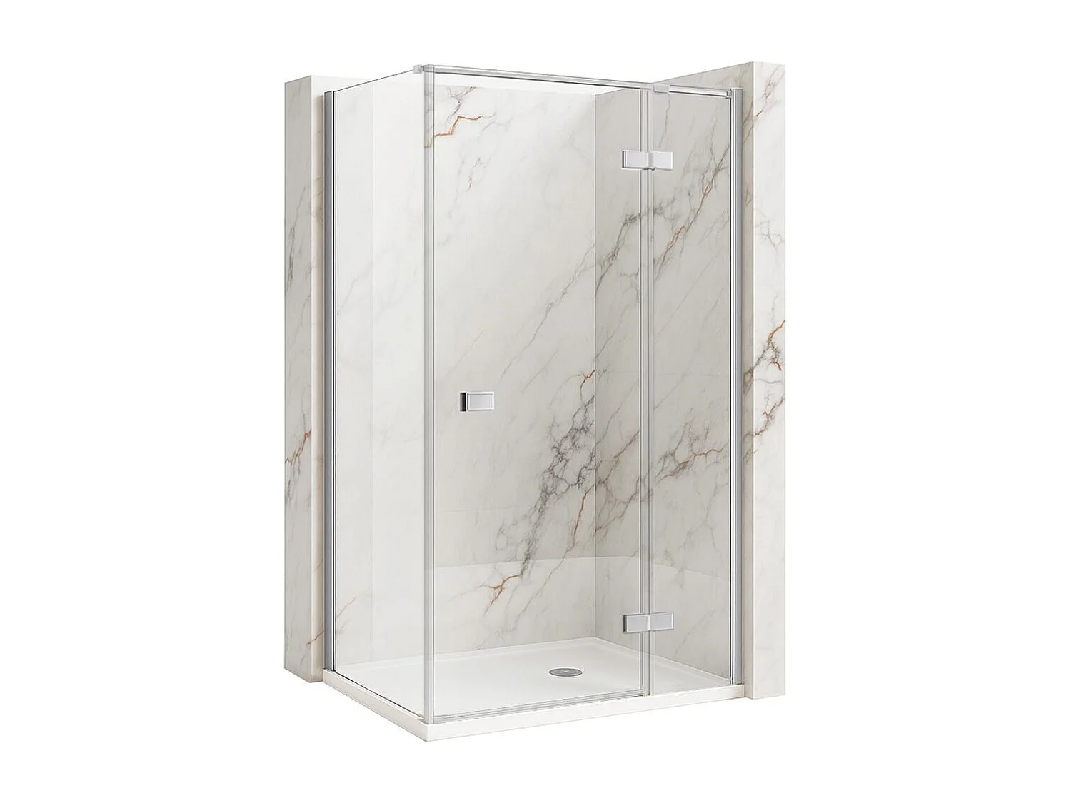 Cabine De Douche Rea Atlas  Chrome 90X100