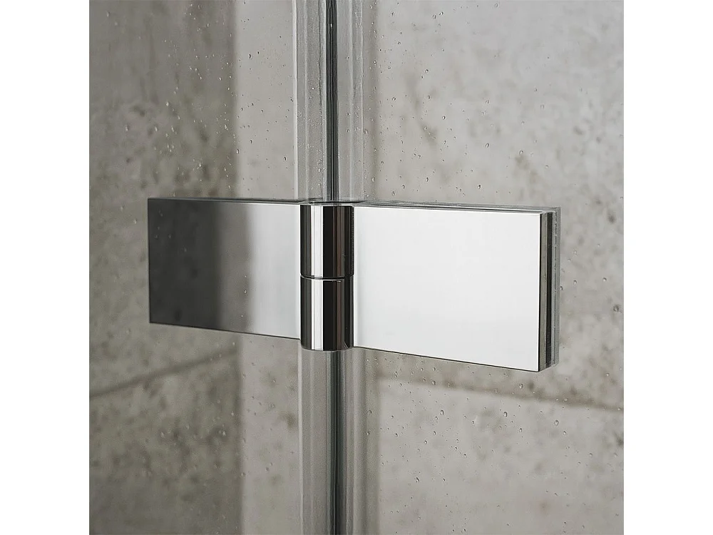 Wandgemonteerde Douchecabine Rea Atlas  Chrome 90X90 Left