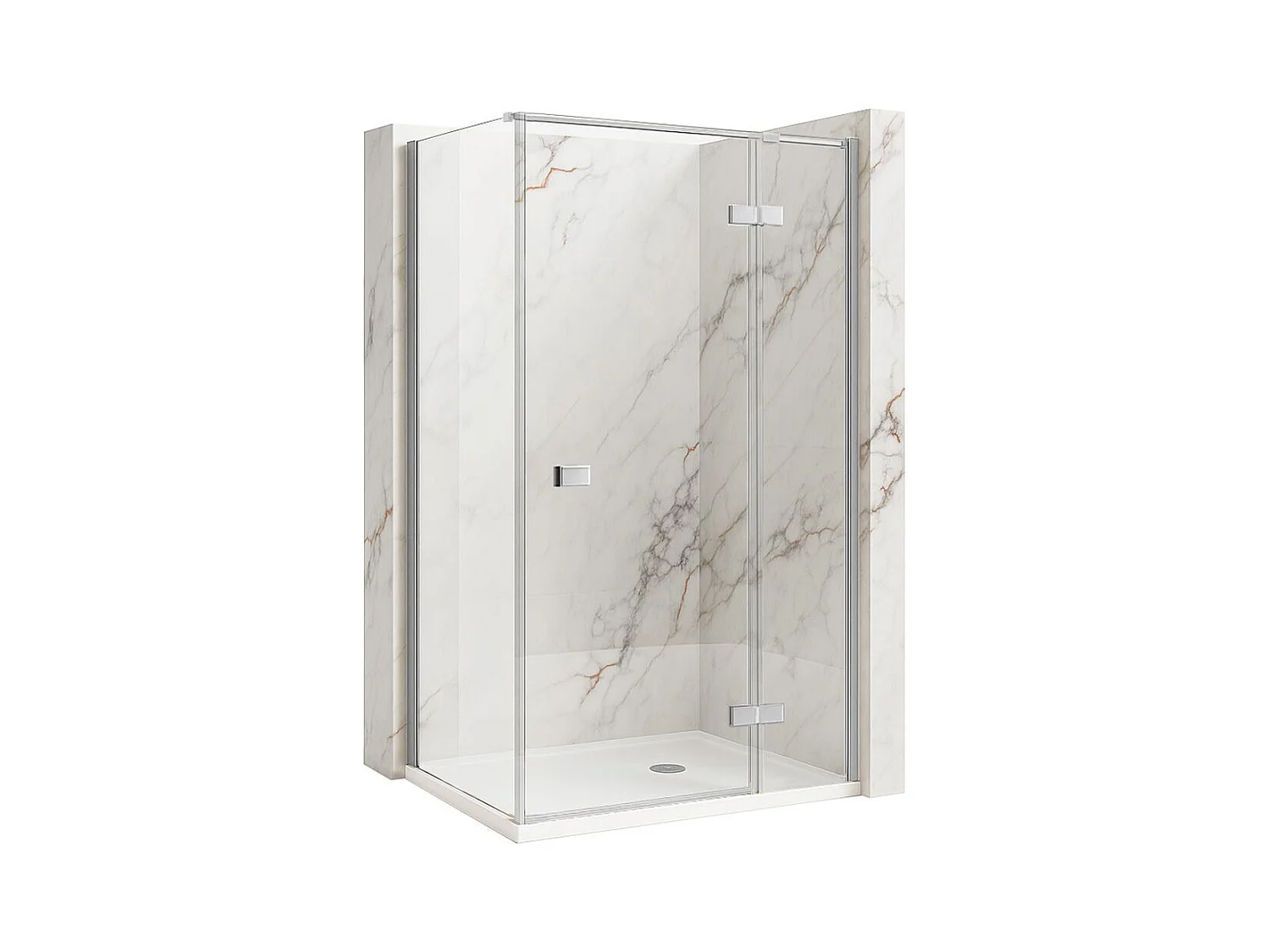 Cabine De Douche Rea Atlas  Chrome 80X80