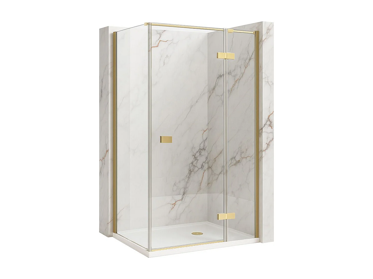 Cabine De Douche Rea Atlas Brush Gold  90X100