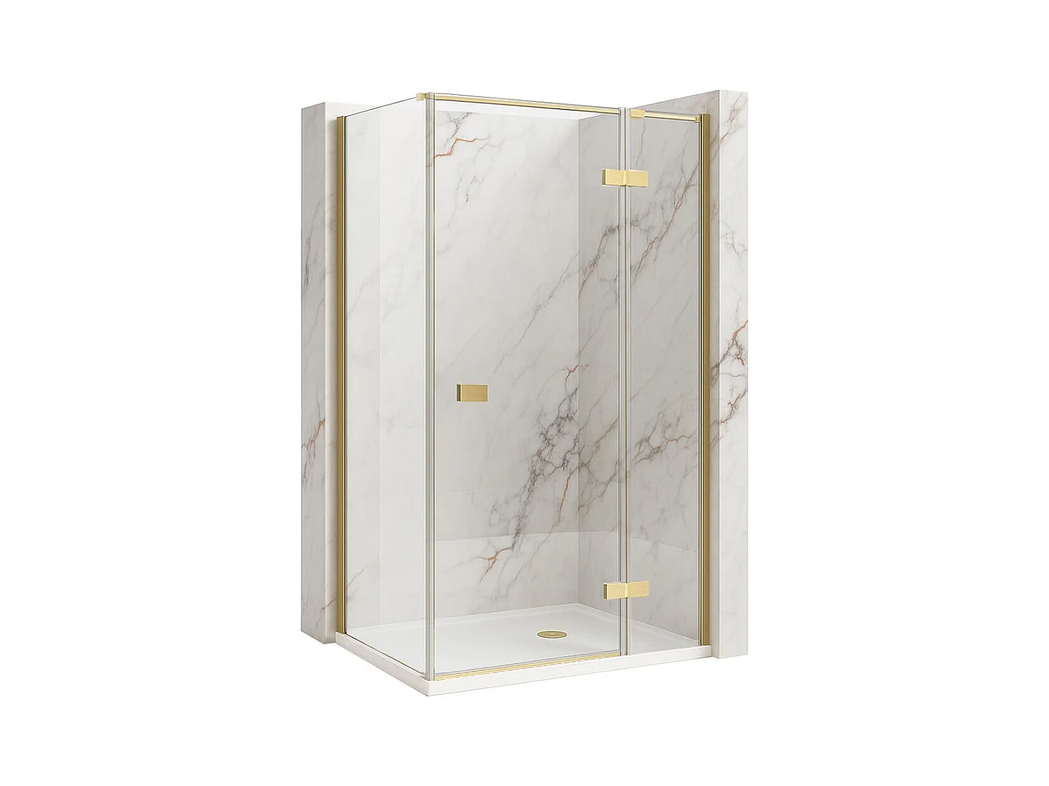 Cabine De Douche Rea Atlas Brush Gold  100X90