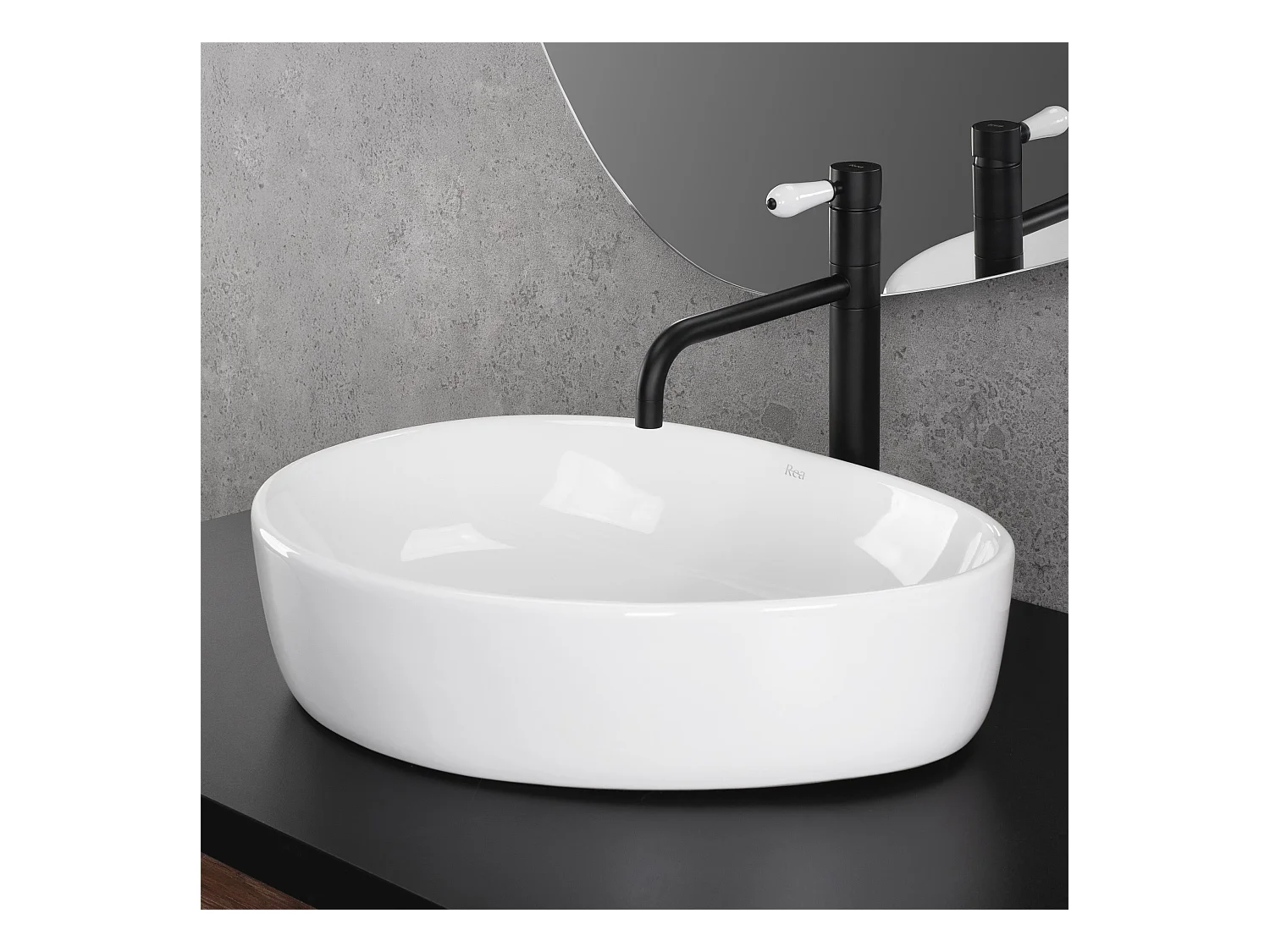 Opzetwastafel Rea Vanila White