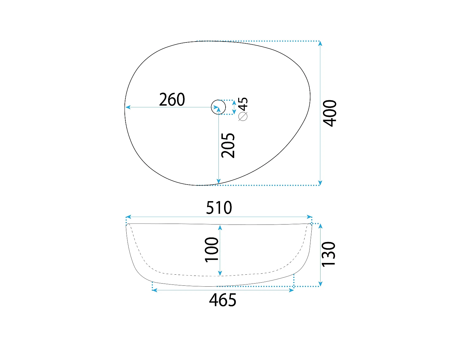 Vasque À Poser Rea Vanila White