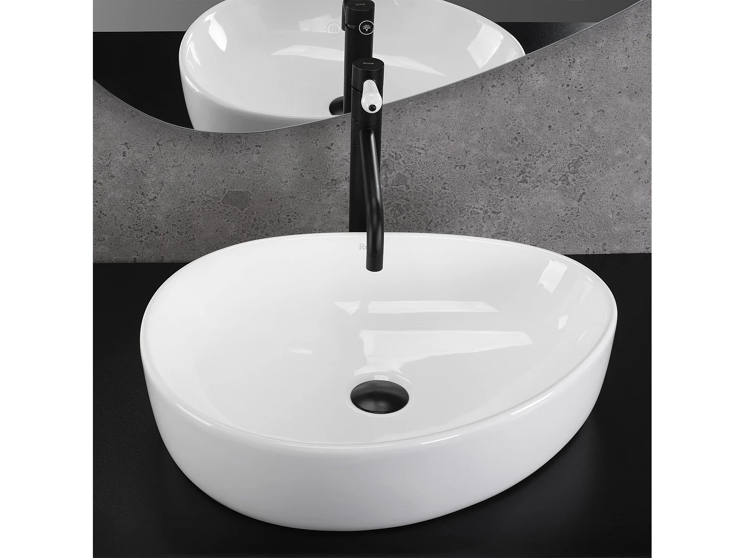 Vasque À Poser Rea Vanila White