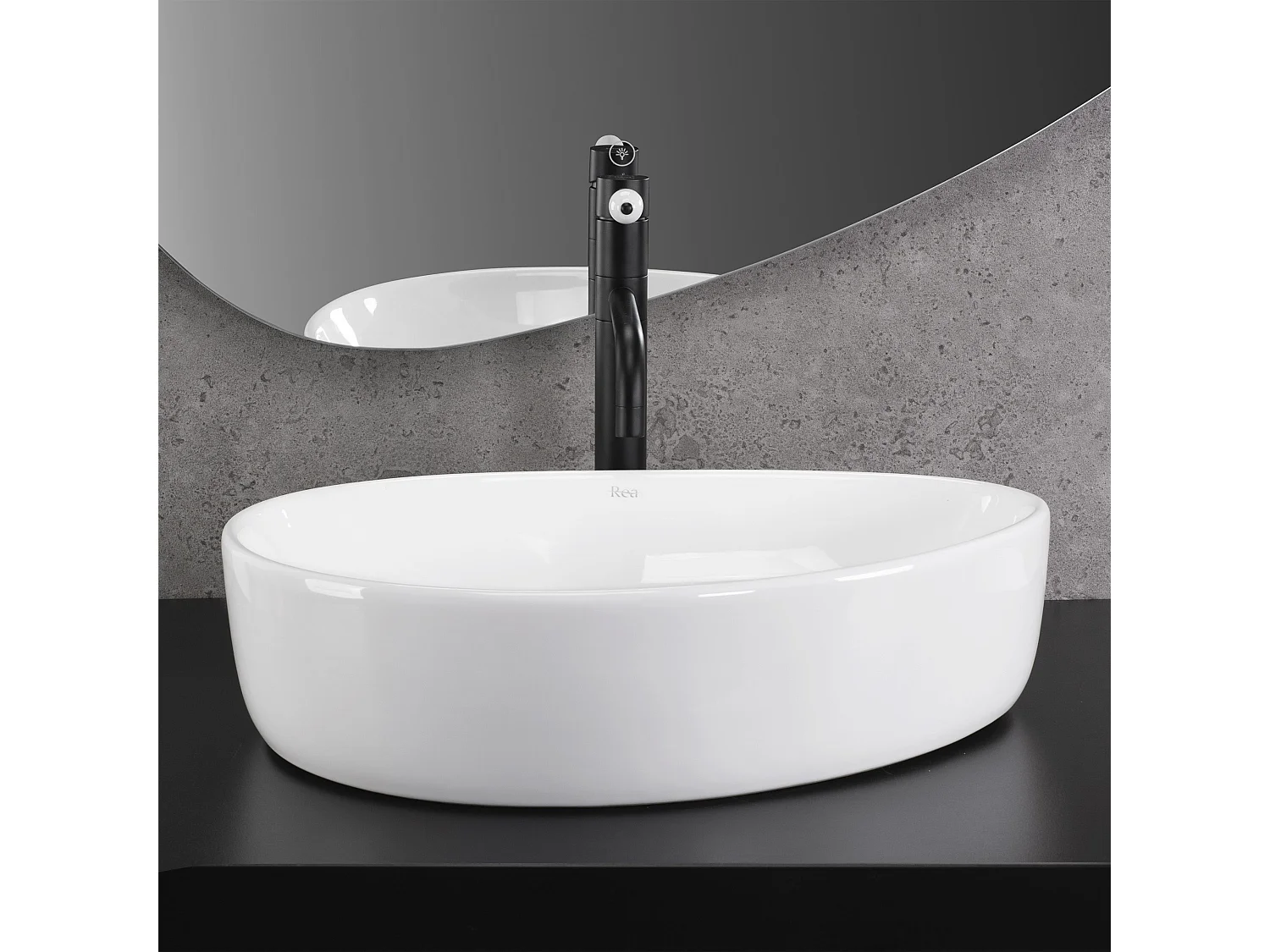 Vasque À Poser Rea Vanila White