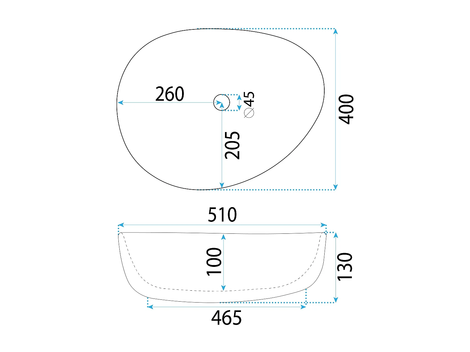 Vasque À Poser Rea Vanila White