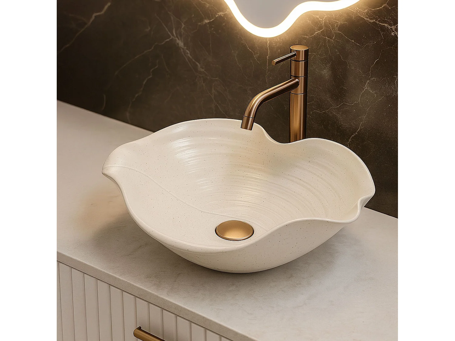 Vasque À Poser Rea Hm-02 Beige