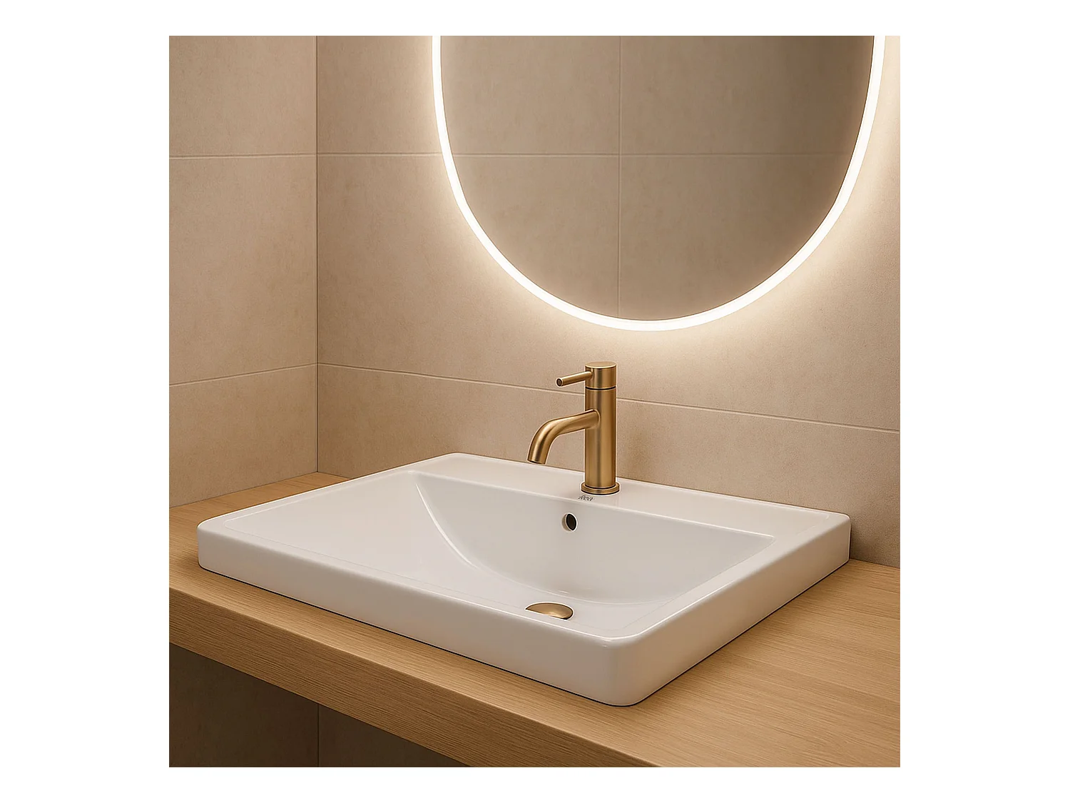 Vasque À Encastrer Rea Alisha White