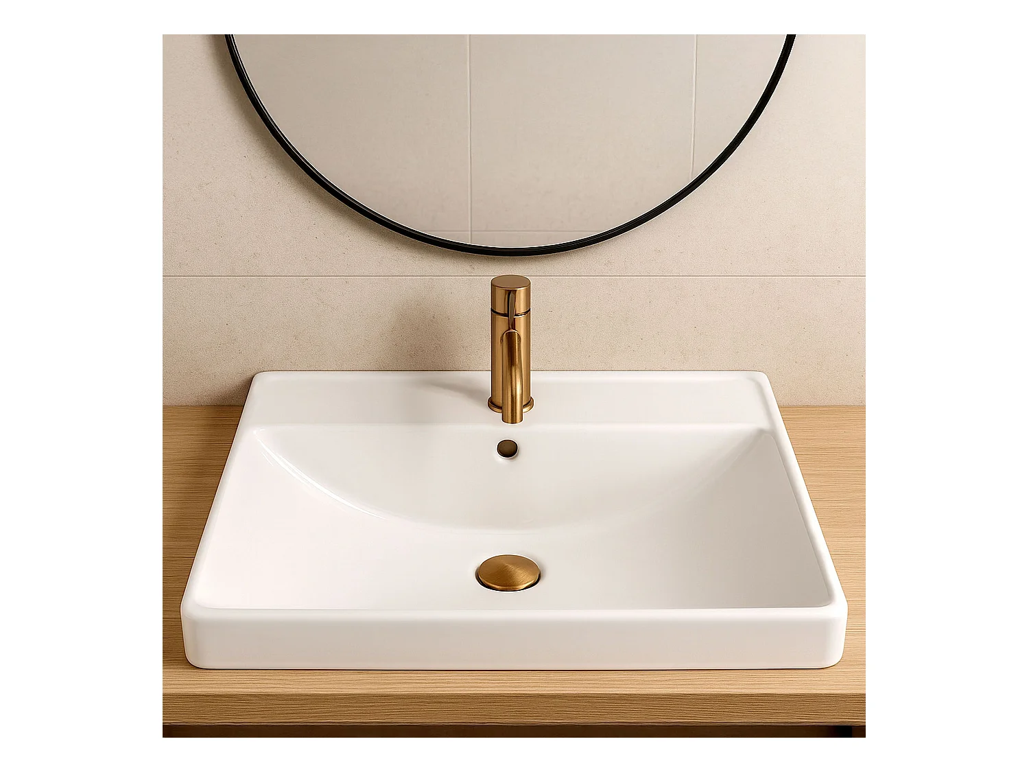 Vasque À Encastrer Rea Alisha White