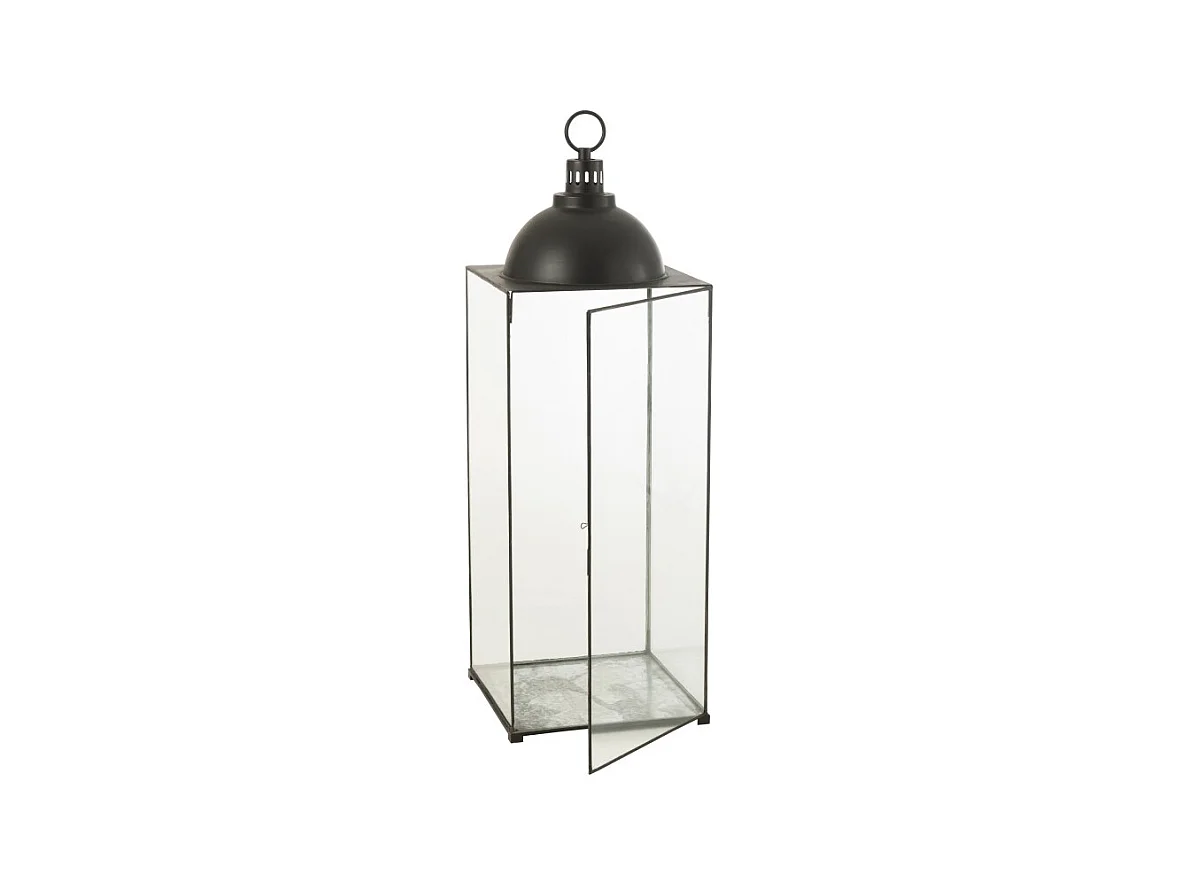 Farol metal negro 41x41x121cm