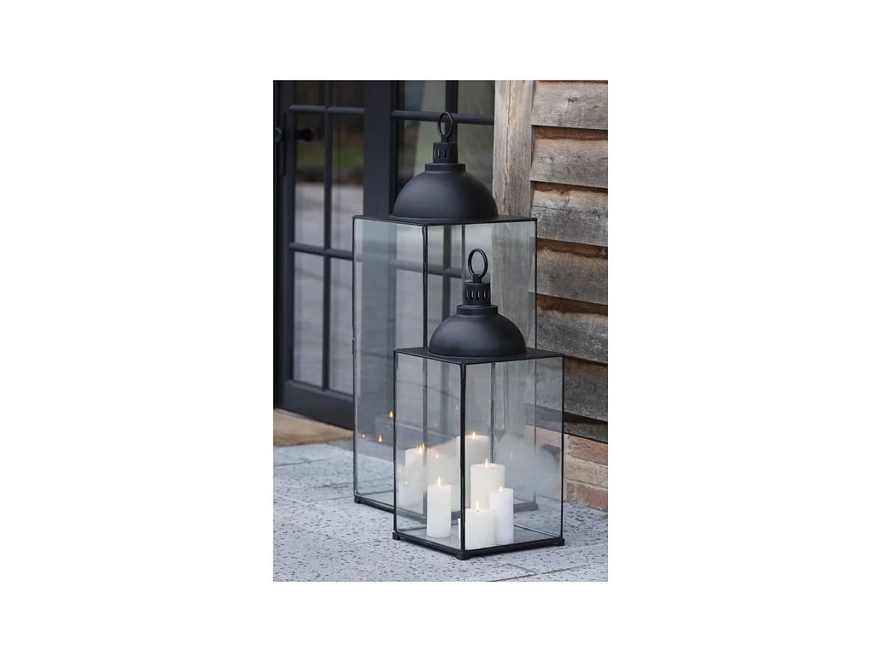Farol metal negro 41x41x121cm