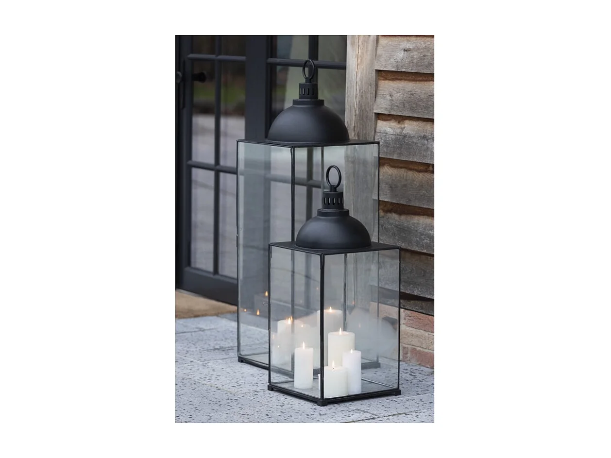 Farol metal negro 41x41x121cm