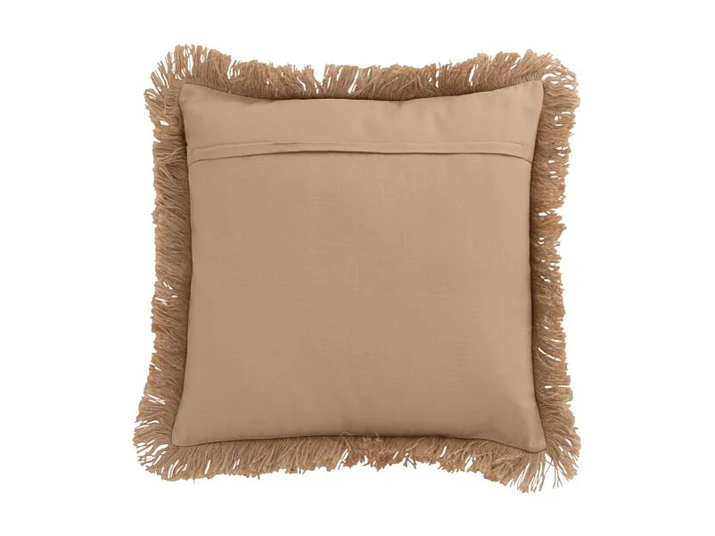 Cojín flor abstracto yute natural/beis 53x49 cm