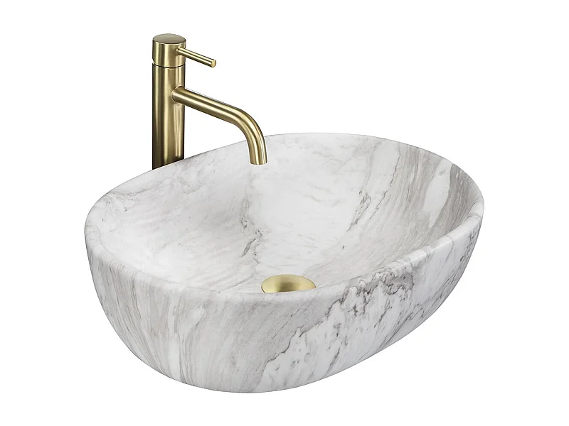 Opzetwastafel Rea Amelia Ash Matt Beige