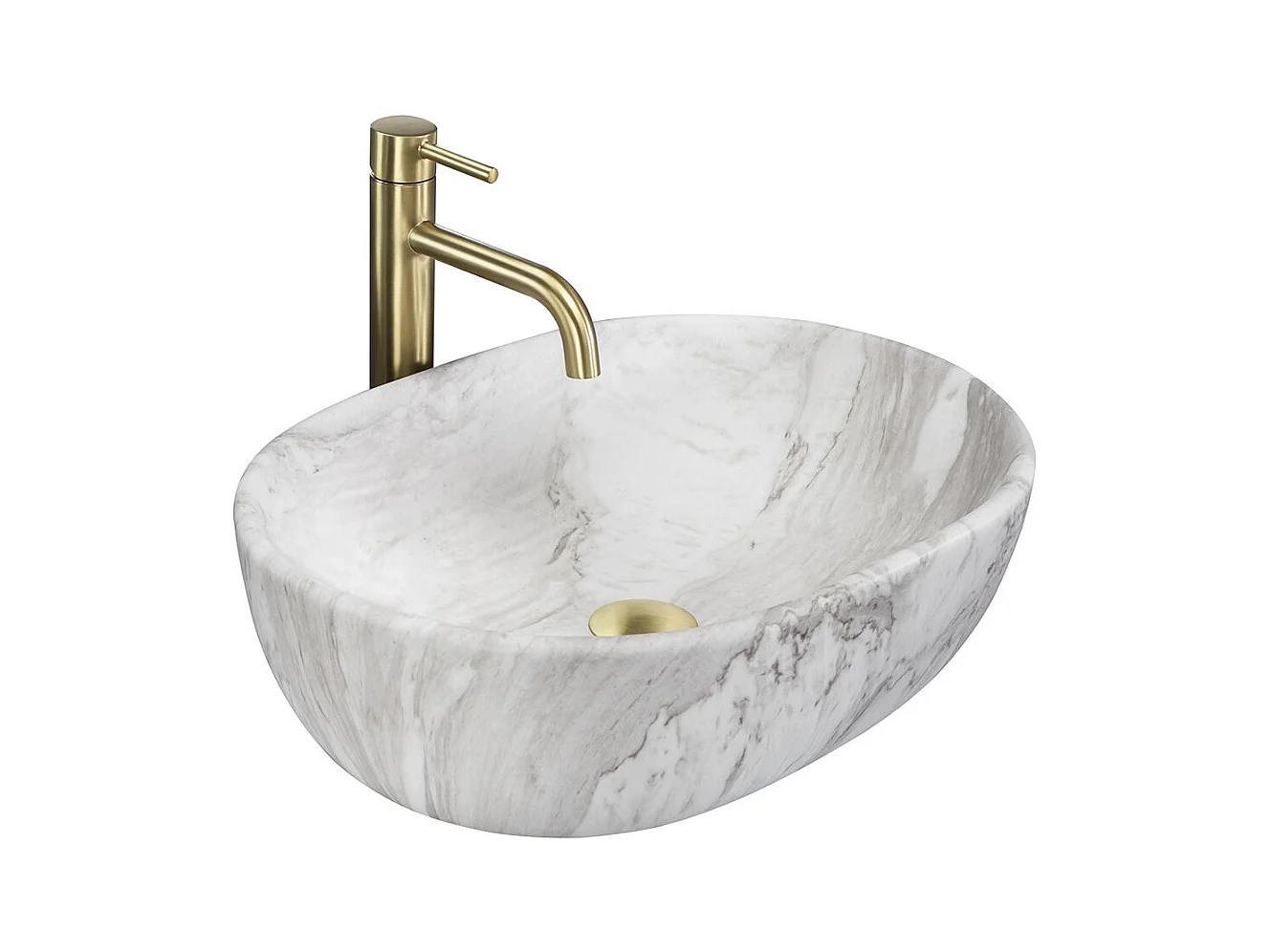 Aufsatzwaschbecken Rea Amelia Ash Matt Beige