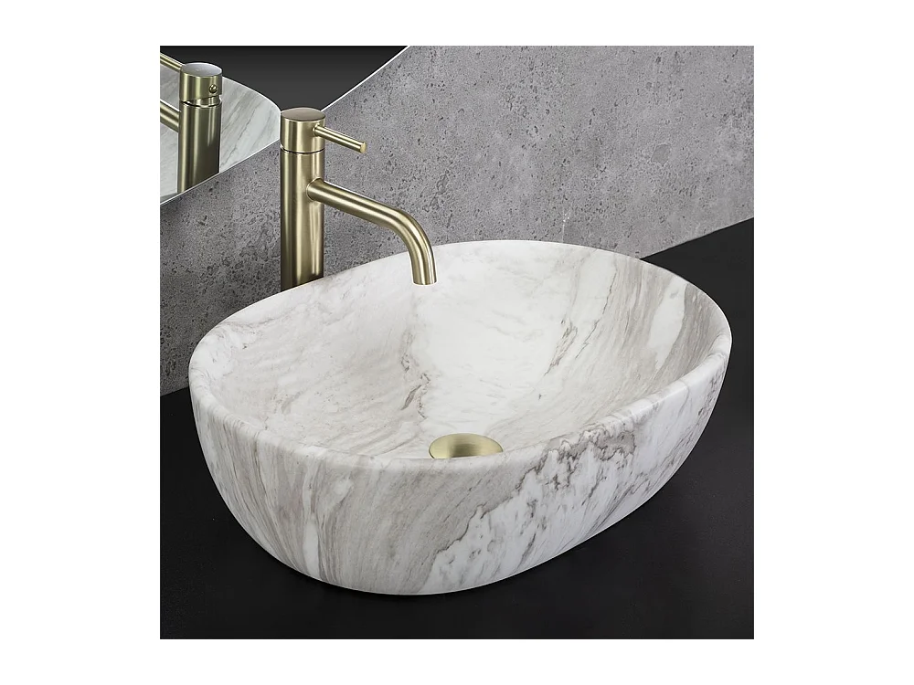 Aufsatzwaschbecken Rea Amelia Ash Matt Beige