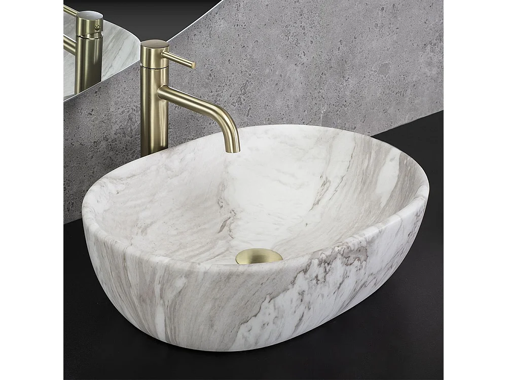 Vasque À Poser Rea Amelia Ash Matt Beige