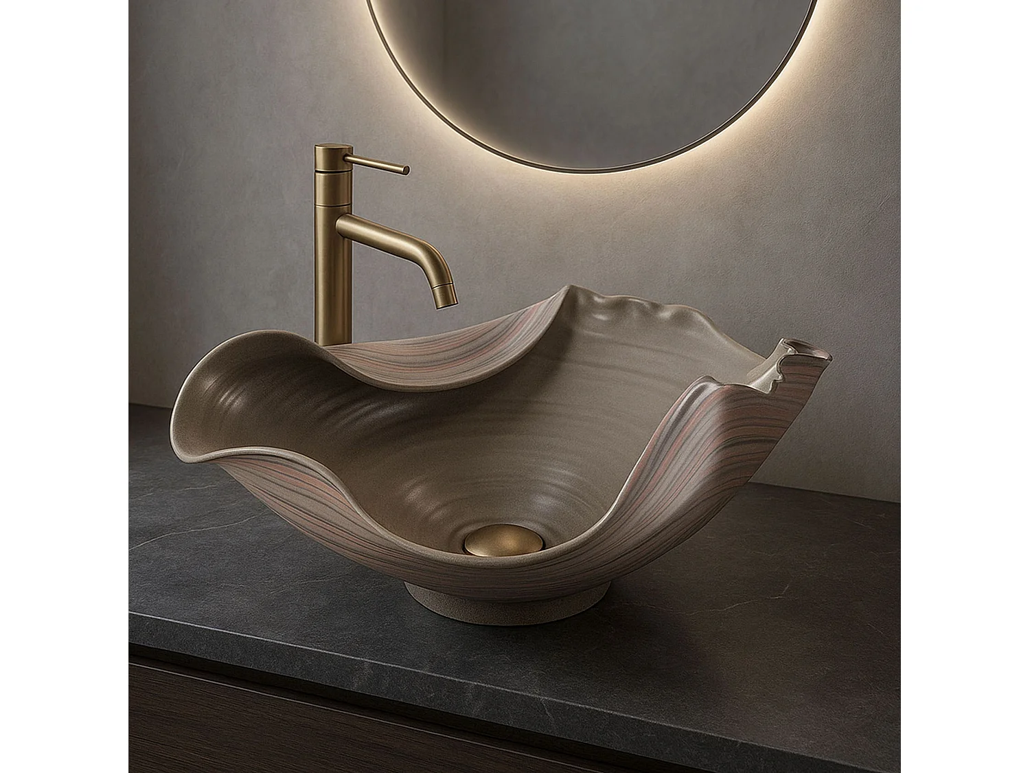 Vasque À Poser Rea Hm-17 Beige