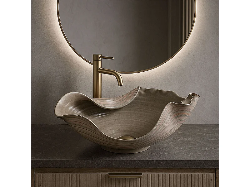 Vasque À Poser Rea Hm-17 Beige