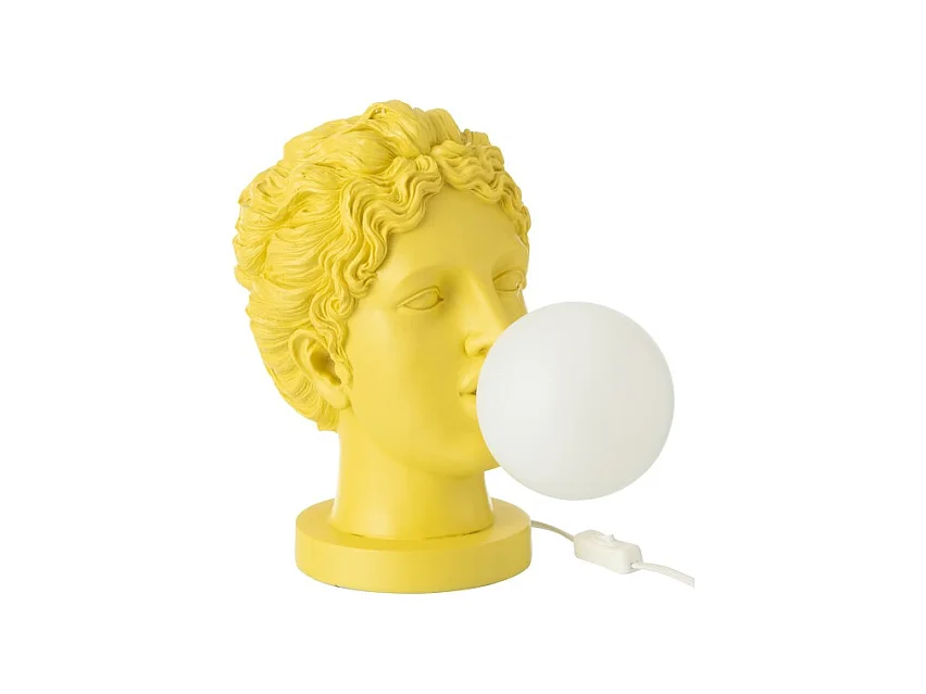 Lámpara de resina amarilla 29x21x33 cm