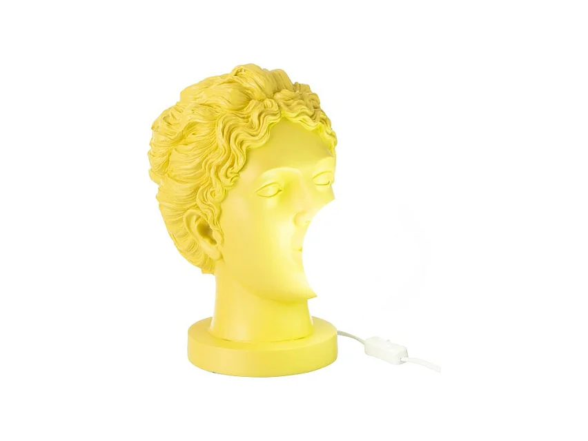 Lámpara de resina amarilla 29x21x33 cm