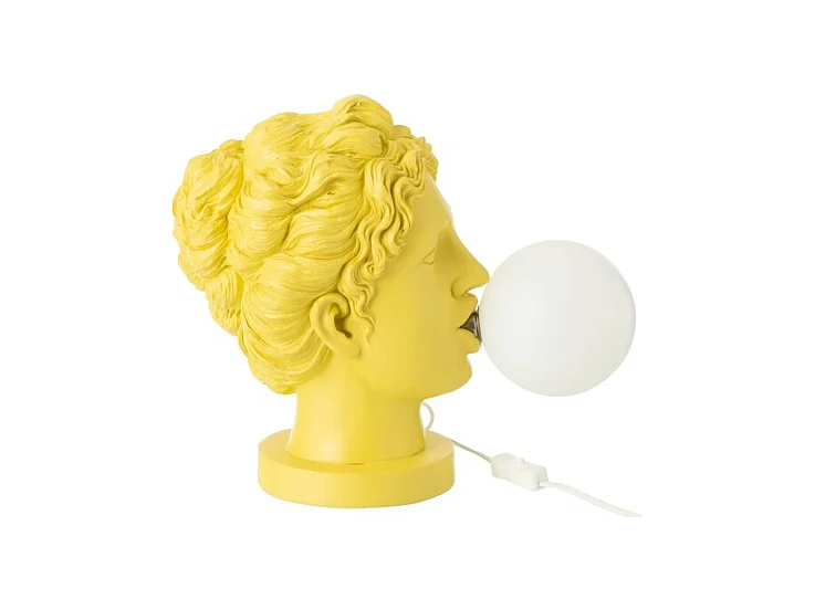 Lámpara de resina amarilla 29x21x33 cm