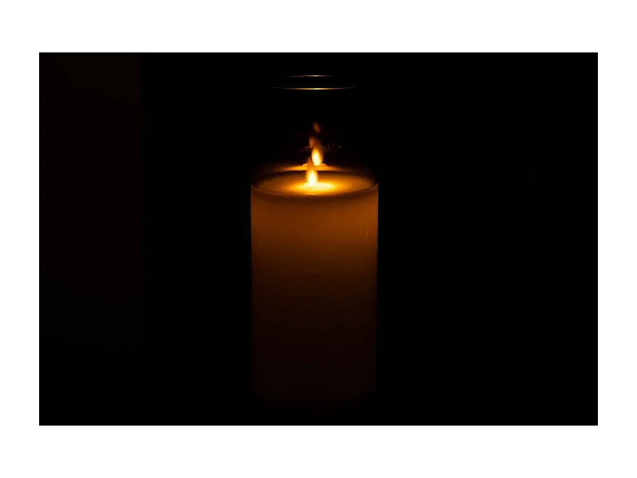 Lampara led brillante cristal gris Alt. 25 cm