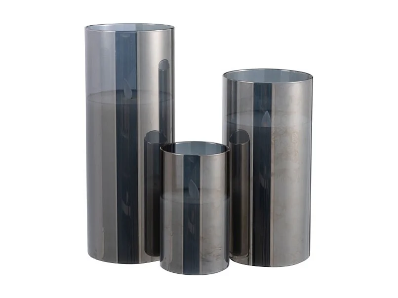 Lampara led brillante cristal gris Alt. 25 cm