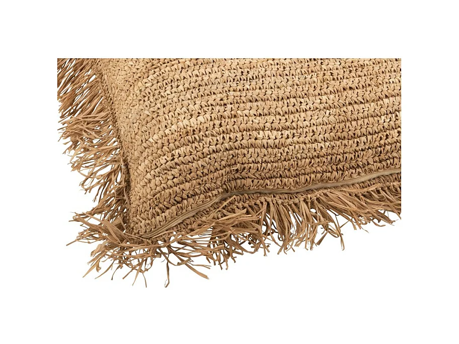 Cojín cuadrado rafia natural 88x88 cm