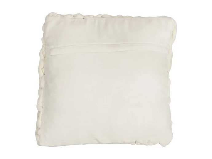 Cojín tricotado cuadrado acrílico blanco 40x40 cm