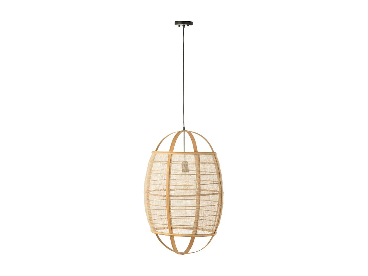Lámpara de techo de madera beige 43x43x66 cm