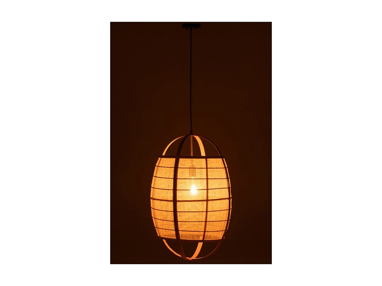 Lámpara de techo de madera beige 43x43x66 cm