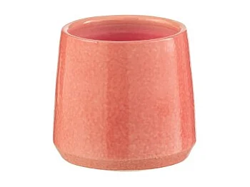 Macetero redondo de cerámica rosa 14x14x13 cm