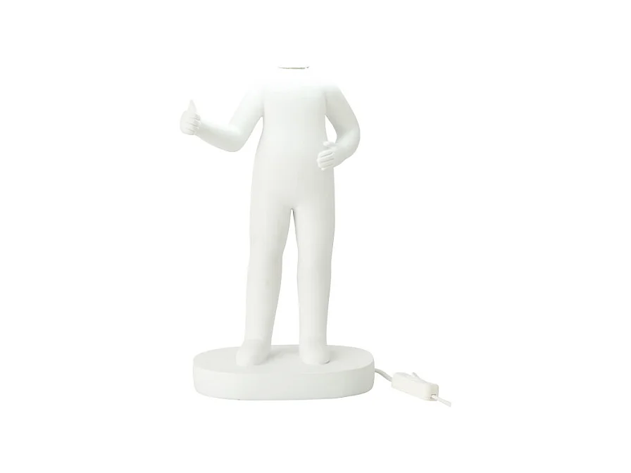 Lámpara de mesa de resina blanca 19.5x14x44.5 cm