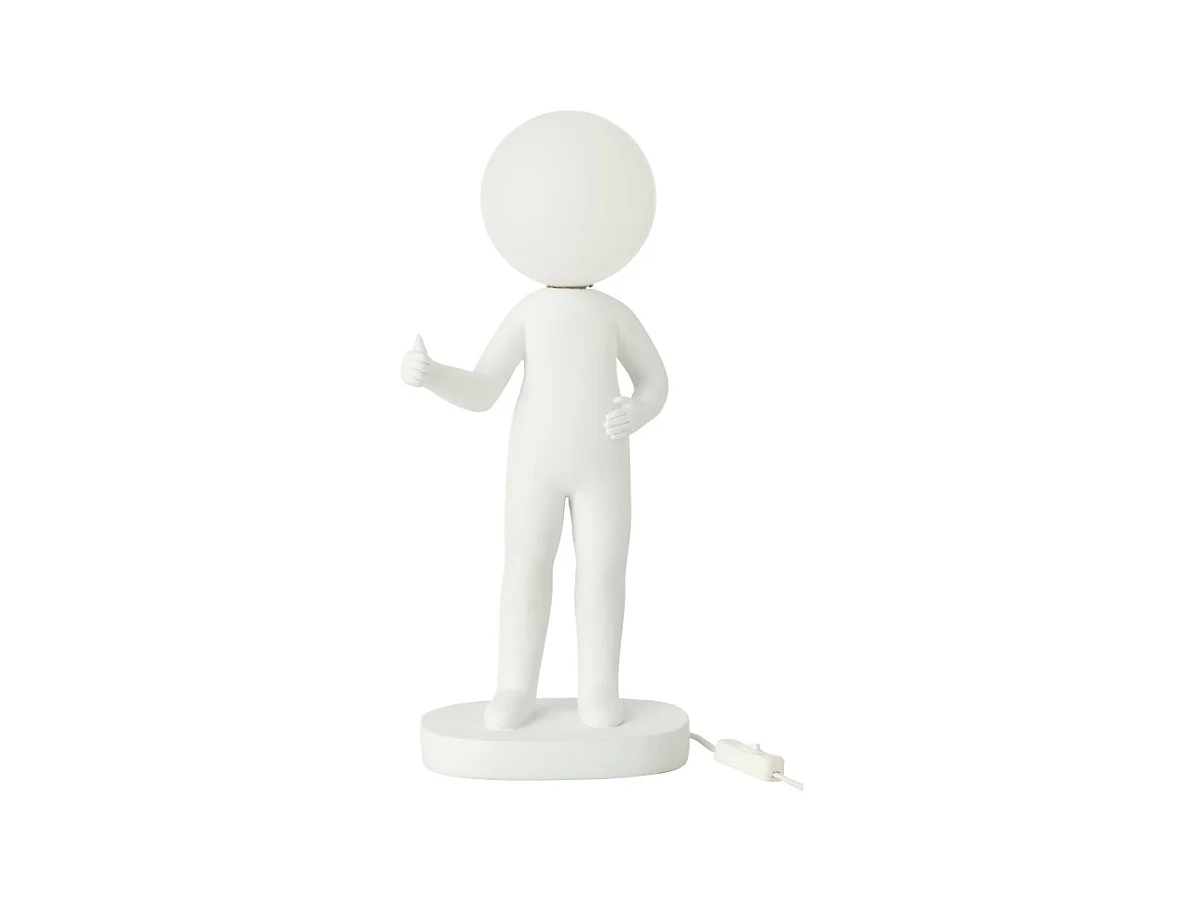 Lámpara de mesa de resina blanca 19.5x14x44.5 cm