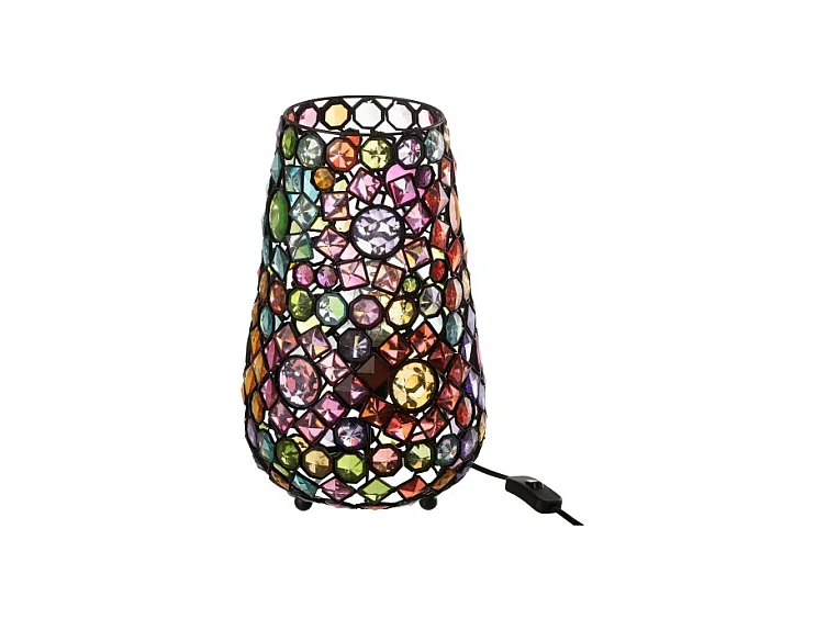 Lámpara de mesa en mosaico multicolor 23x14x35 cm