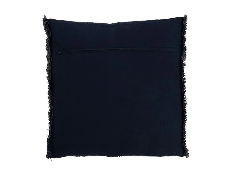 Cojín étnico cuadrado algodón azul 47x45 cm