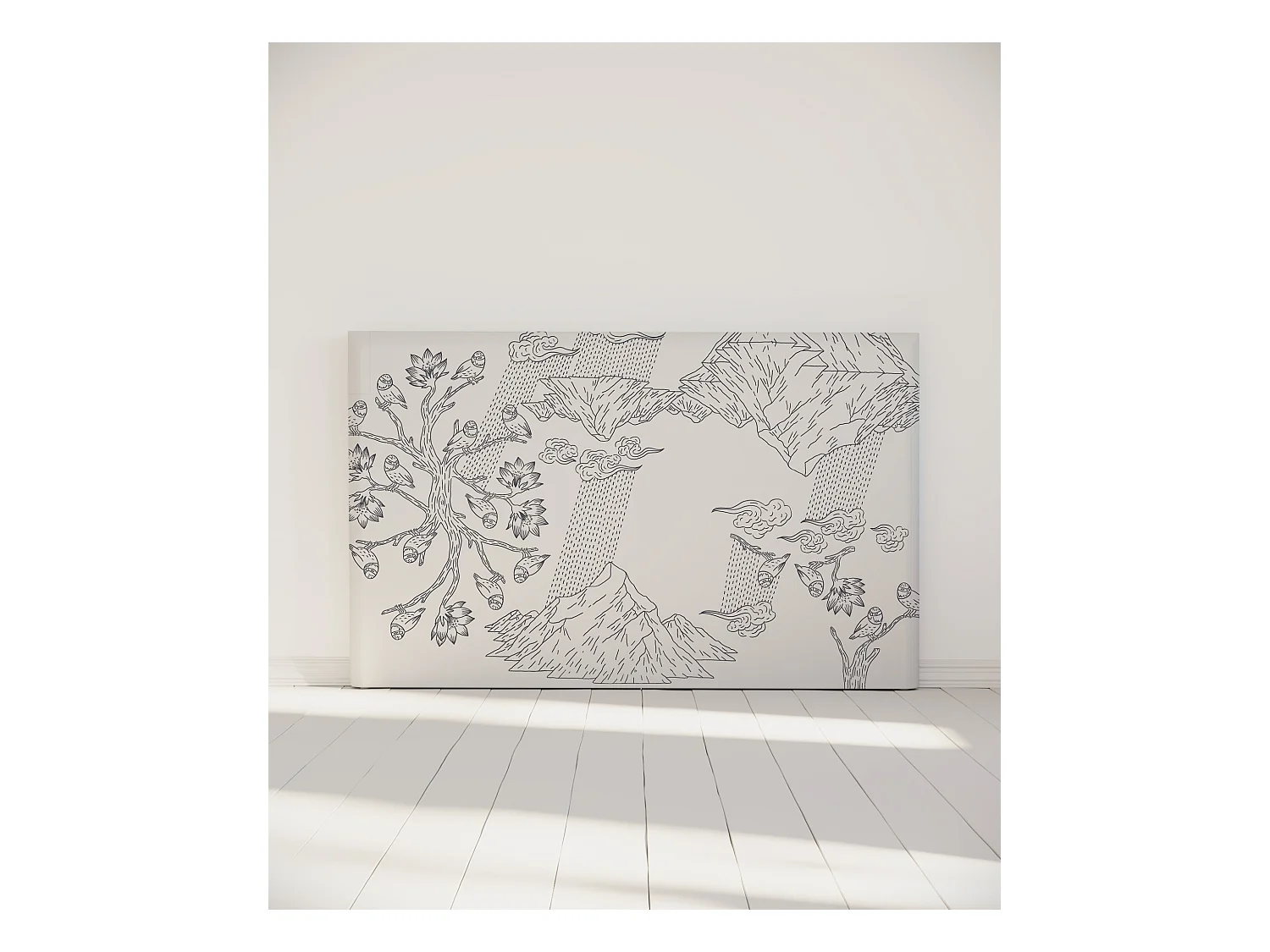 BELLECOUR LITERIE | Tête de lit déhoussable NORVEGE 180x110 cm | Coloris Blanc