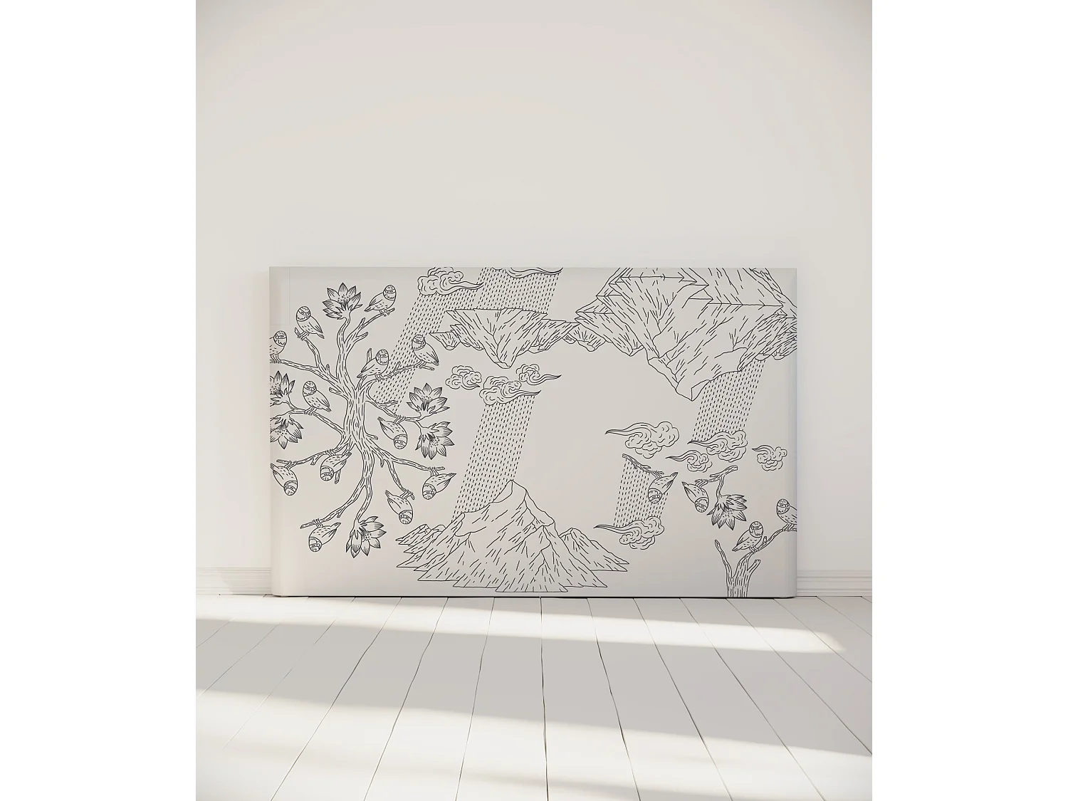 BELLECOUR LITERIE | Tête de lit déhoussable NORVEGE 180x110 cm | Coloris Blanc