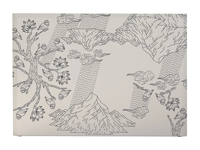 BELLECOUR LITERIE | Tête de lit déhoussable NORVEGE 180x110 cm | Coloris Blanc