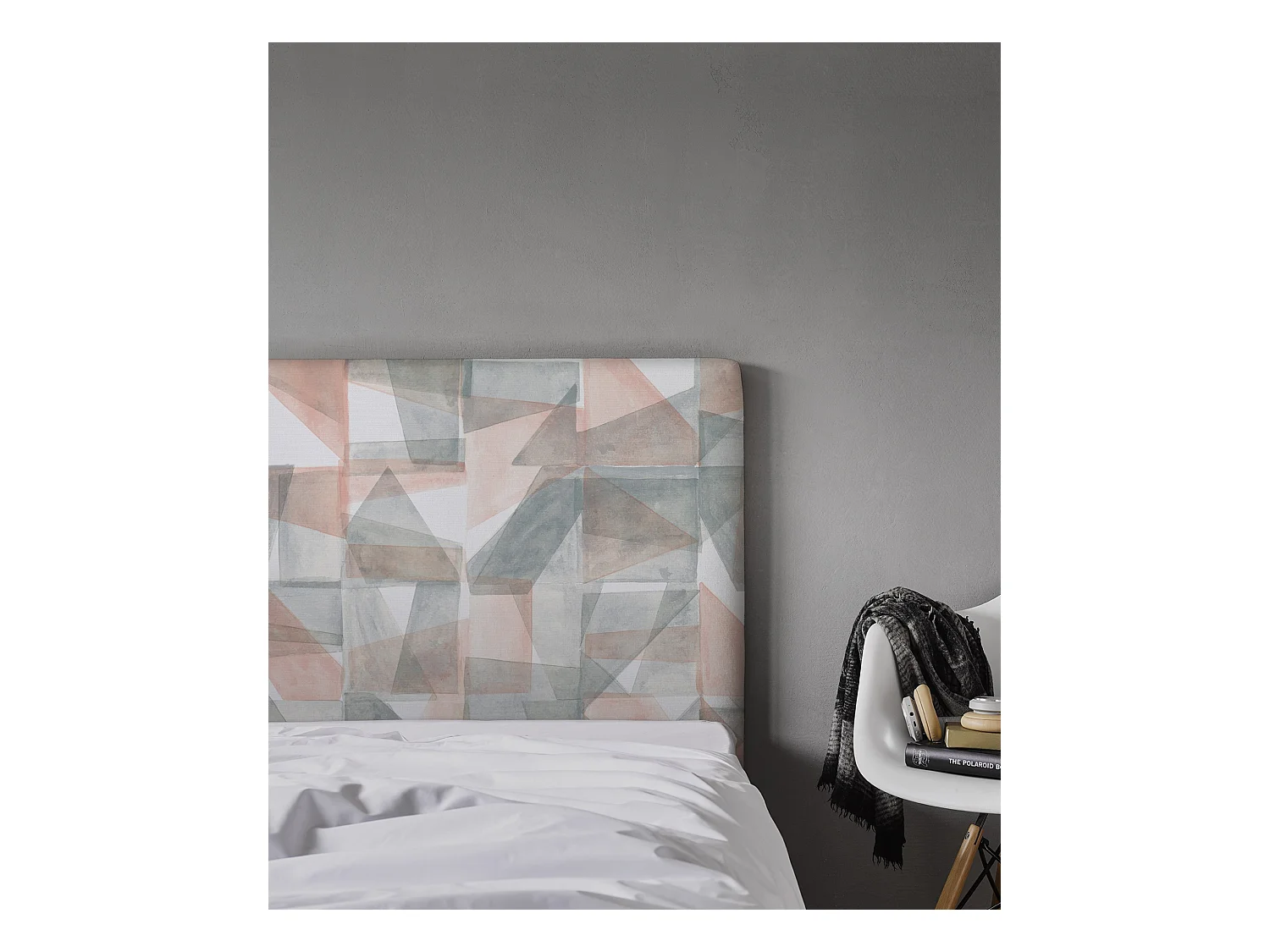 BELLECOUR LITERIE | Tête de lit déhoussable MONA 140x110 cm | Coloris Bleu