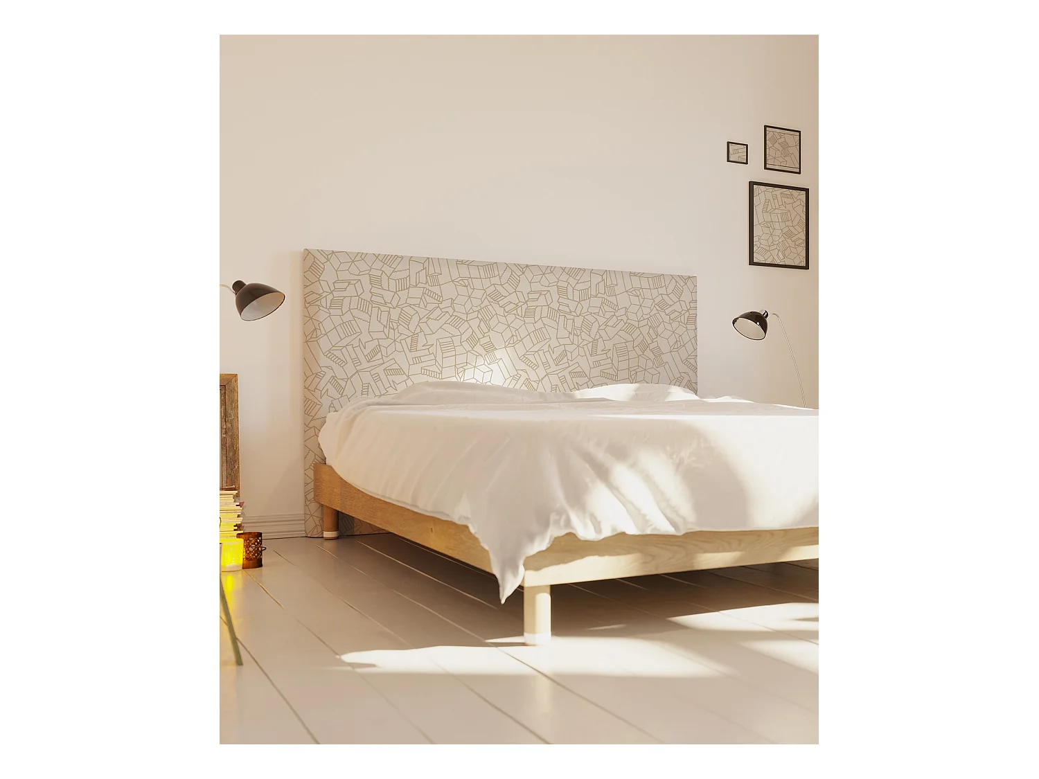 BELLECOUR LITERIE | Tête de lit déhoussable SIMONE 180x110 cm | Coloris Beige