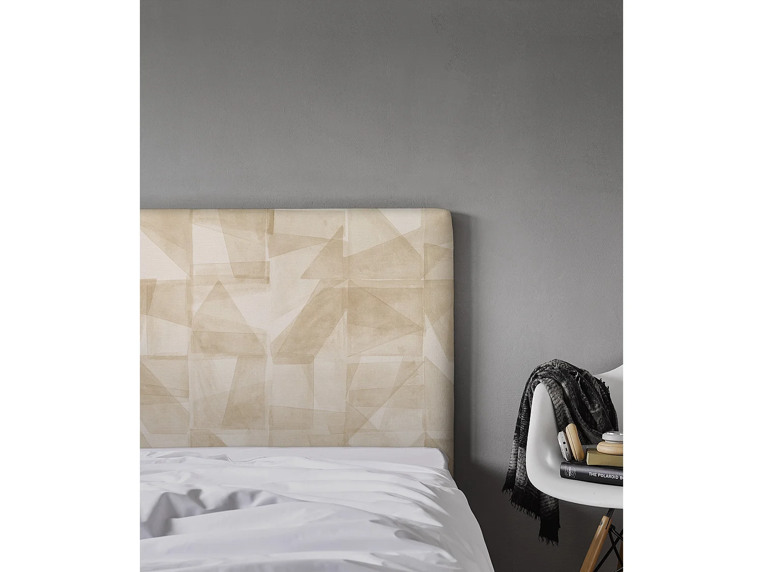 BELLECOUR LITERIE | Tête de lit déhoussable MONA 180x110 cm | Coloris Beige