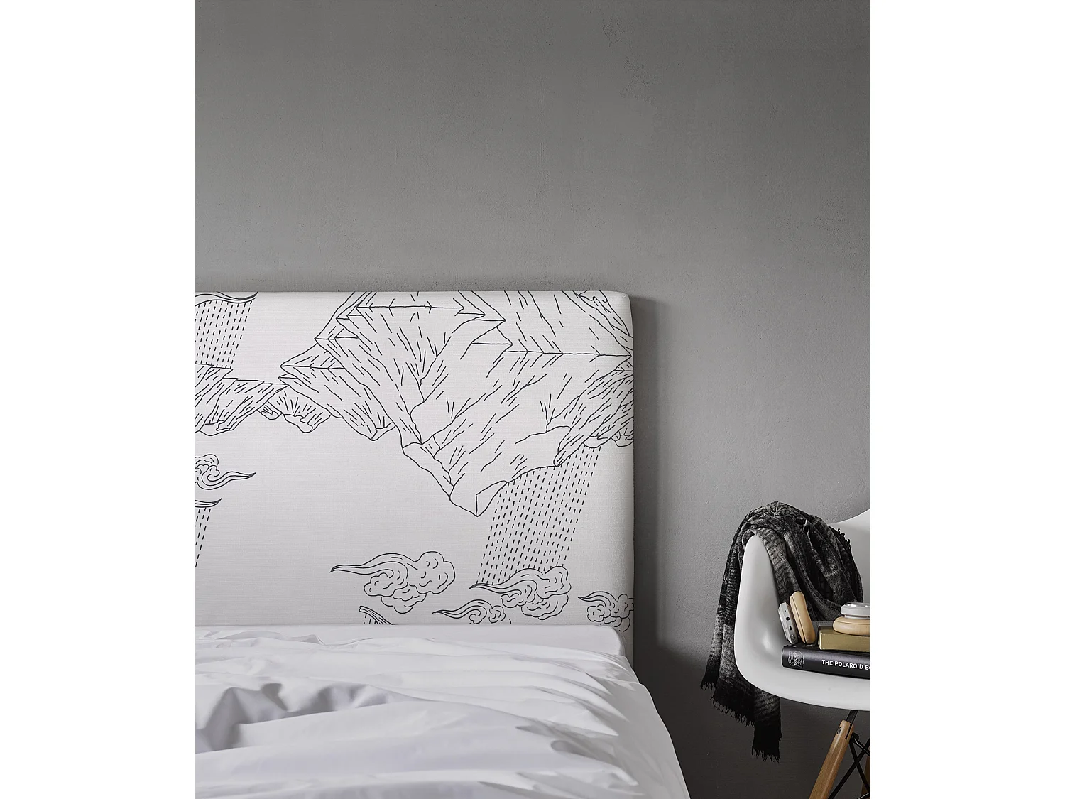 BELLECOUR LITERIE | Tête de lit déhoussable NORVEGE 160x110 cm | Coloris Blanc