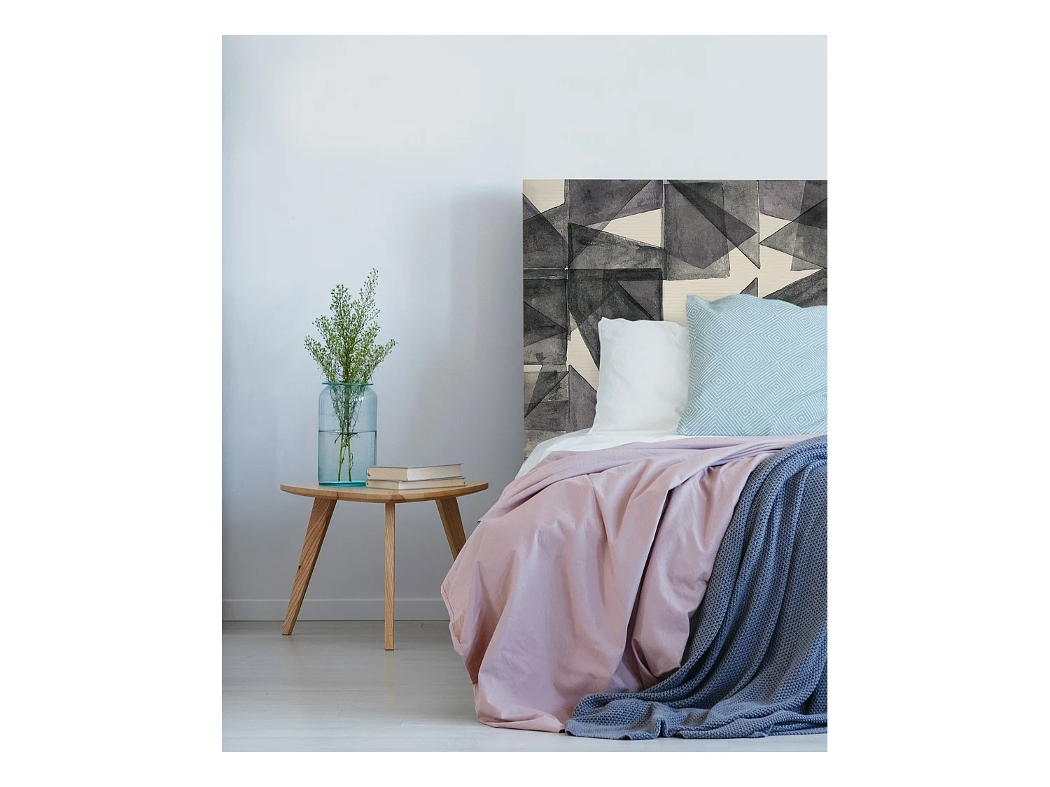 BELLECOUR LITERIE | Tête de lit déhoussable MONA 180x110 cm | Coloris Noir