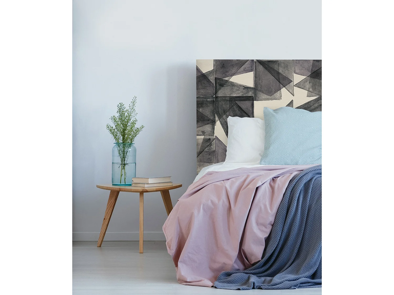 BELLECOUR LITERIE | Tête de lit déhoussable MONA 180x110 cm | Coloris Noir