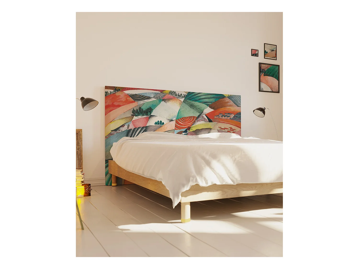 BELLECOUR LITERIE | Tête de lit déhoussable ARLEQUIN 140x110 cm