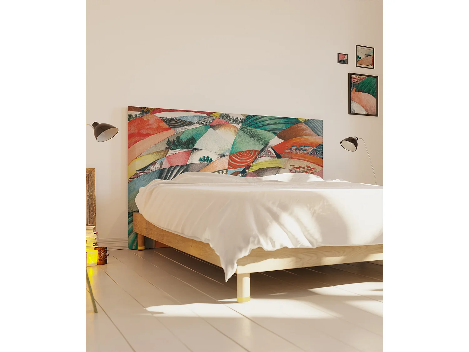 BELLECOUR LITERIE | Tête de lit déhoussable ARLEQUIN 140x110 cm